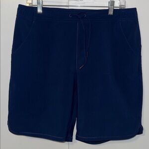 Land’s End Sport Drawstring 9” Shorts Navy Blue Women’s 10